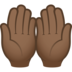 Palms Up Together: Medium-dark Skin Tone Emoji Copy Paste ― 🤲🏾 - joypixels