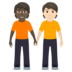 People Holding Hands: Dark Skin Tone, Light Skin Tone Emoji Copy Paste ― 🧑🏿‍🤝‍🧑🏻 - joypixels