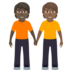 People Holding Hands: Dark Skin Tone, Medium-dark Skin Tone Emoji Copy Paste ― 🧑🏿‍🤝‍🧑🏾 - joypixels