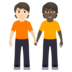 People Holding Hands: Light Skin Tone, Dark Skin Tone Emoji Copy Paste ― 🧑🏻‍🤝‍🧑🏿 - joypixels