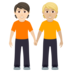 People Holding Hands: Light Skin Tone, Medium-light Skin Tone Emoji Copy Paste ― 🧑🏻‍🤝‍🧑🏼 - joypixels