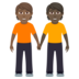 People Holding Hands: Medium-dark Skin Tone, Dark Skin Tone Emoji Copy Paste ― 🧑🏾‍🤝‍🧑🏿 - joypixels