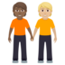 People Holding Hands: Medium-dark Skin Tone, Medium-light Skin Tone Emoji Copy Paste ― 🧑🏾‍🤝‍🧑🏼 - joypixels