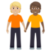 People Holding Hands: Medium-light Skin Tone, Medium-dark Skin Tone Emoji Copy Paste ― 🧑🏼‍🤝‍🧑🏾 - joypixels