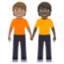 People Holding Hands: Medium Skin Tone, Dark Skin Tone Emoji Copy Paste ― 🧑🏽‍🤝‍🧑🏿 - joypixels