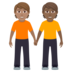 People Holding Hands: Medium Skin Tone, Medium-dark Skin Tone Emoji Copy Paste ― 🧑🏽‍🤝‍🧑🏾 - joypixels