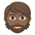 Person: Medium-dark Skin Tone, Beard Emoji Copy Paste ― 🧔🏾 - joypixels