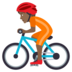 Person Biking: Medium-dark Skin Tone Emoji Copy Paste ― 🚴🏾 - joypixels