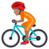 Person Biking: Medium Skin Tone Emoji Copy Paste ― 🚴🏽 - joypixels