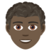 Person: Dark Skin Tone, Curly Hair Emoji Copy Paste ― 🧑🏿‍🦱 - joypixels