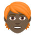 Person: Dark Skin Tone, Red Hair Emoji Copy Paste ― 🧑🏿‍🦰 - joypixels