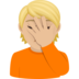 Person Facepalming: Medium-light Skin Tone Emoji Copy Paste ― 🤦🏼 - joypixels
