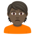 Person Frowning: Dark Skin Tone Emoji Copy Paste ― 🙍🏿 - joypixels