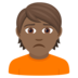 Person Frowning: Medium-dark Skin Tone Emoji Copy Paste ― 🙍🏾 - joypixels