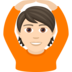 Person Gesturing OK: Light Skin Tone Emoji Copy Paste ― 🙆🏻 - joypixels