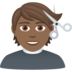Person Getting Haircut: Medium-dark Skin Tone Emoji Copy Paste ― 💇🏾 - joypixels