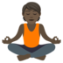 Person In Lotus Position: Dark Skin Tone Emoji Copy Paste ― 🧘🏿 - joypixels