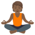 Person In Lotus Position: Medium-dark Skin Tone Emoji Copy Paste ― 🧘🏾 - joypixels