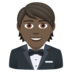 Person In Tuxedo: Dark Skin Tone Emoji Copy Paste ― 🤵🏿 - joypixels