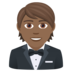 Person In Tuxedo: Medium-dark Skin Tone Emoji Copy Paste ― 🤵🏾 - joypixels