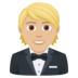 Person In Tuxedo: Medium-light Skin Tone Emoji Copy Paste ― 🤵🏼 - joypixels