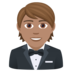 Person In Tuxedo: Medium Skin Tone Emoji Copy Paste ― 🤵🏽 - joypixels