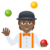 Person Juggling: Medium-dark Skin Tone Emoji Copy Paste ― 🤹🏾 - joypixels