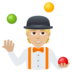 Person Juggling: Medium-light Skin Tone Emoji Copy Paste ― 🤹🏼 - joypixels