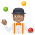 Person Juggling: Medium Skin Tone Emoji Copy Paste ― 🤹🏽 - joypixels