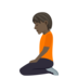Person Kneeling: Dark Skin Tone Emoji Copy Paste ― 🧎🏿 - joypixels
