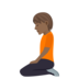 Person Kneeling: Medium-dark Skin Tone Emoji Copy Paste ― 🧎🏾 - joypixels