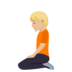 Person Kneeling: Medium-light Skin Tone Emoji Copy Paste ― 🧎🏼 - joypixels