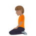 Person Kneeling: Medium Skin Tone Emoji Copy Paste ― 🧎🏽 - joypixels