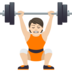 Person Lifting Weights: Light Skin Tone Emoji Copy Paste ― 🏋🏻 - joypixels