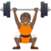 Person Lifting Weights: Medium-dark Skin Tone Emoji Copy Paste ― 🏋🏾 - joypixels