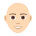 Person: Light Skin Tone, Bald Emoji Copy Paste ― 🧑🏻‍🦲 - joypixels