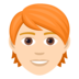 Person: Light Skin Tone, Red Hair Emoji Copy Paste ― 🧑🏻‍🦰 - joypixels