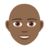 Person: Medium-dark Skin Tone, Bald Emoji Copy Paste ― 🧑🏾‍🦲 - joypixels