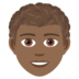 Person: Medium-dark Skin Tone, Curly Hair Emoji Copy Paste ― 🧑🏾‍🦱 - joypixels