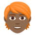 Person: Medium-dark Skin Tone, Red Hair Emoji Copy Paste ― 🧑🏾‍🦰 - joypixels