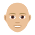 Person: Medium-light Skin Tone, Bald Emoji Copy Paste ― 🧑🏼‍🦲 - joypixels