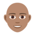 Person: Medium Skin Tone, Bald Emoji Copy Paste ― 🧑🏽‍🦲 - joypixels