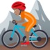 Person Mountain Biking: Medium Skin Tone Emoji Copy Paste ― 🚵🏽 - joypixels