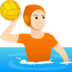 Person Playing Water Polo: Light Skin Tone Emoji Copy Paste ― 🤽🏻 - joypixels