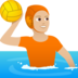 Person Playing Water Polo: Medium-light Skin Tone Emoji Copy Paste ― 🤽🏼 - joypixels