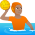 Person Playing Water Polo: Medium Skin Tone Emoji Copy Paste ― 🤽🏽 - joypixels