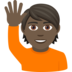 Person Raising Hand: Dark Skin Tone Emoji Copy Paste ― 🙋🏿 - joypixels