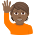 Person Raising Hand: Medium-dark Skin Tone Emoji Copy Paste ― 🙋🏾 - joypixels