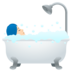 Person Taking Bath: Light Skin Tone Emoji Copy Paste ― 🛀🏻 - joypixels