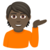 Person Tipping Hand: Dark Skin Tone Emoji Copy Paste ― 💁🏿 - joypixels
